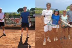 Al ct Rocchette la 65esima edizione del torneo Agit. Ha vinto nel singolare maschile Riccardo Ceccagnoli del Tg5 a sx, su Alessandro Baschieri del Corriere della Sera - 3