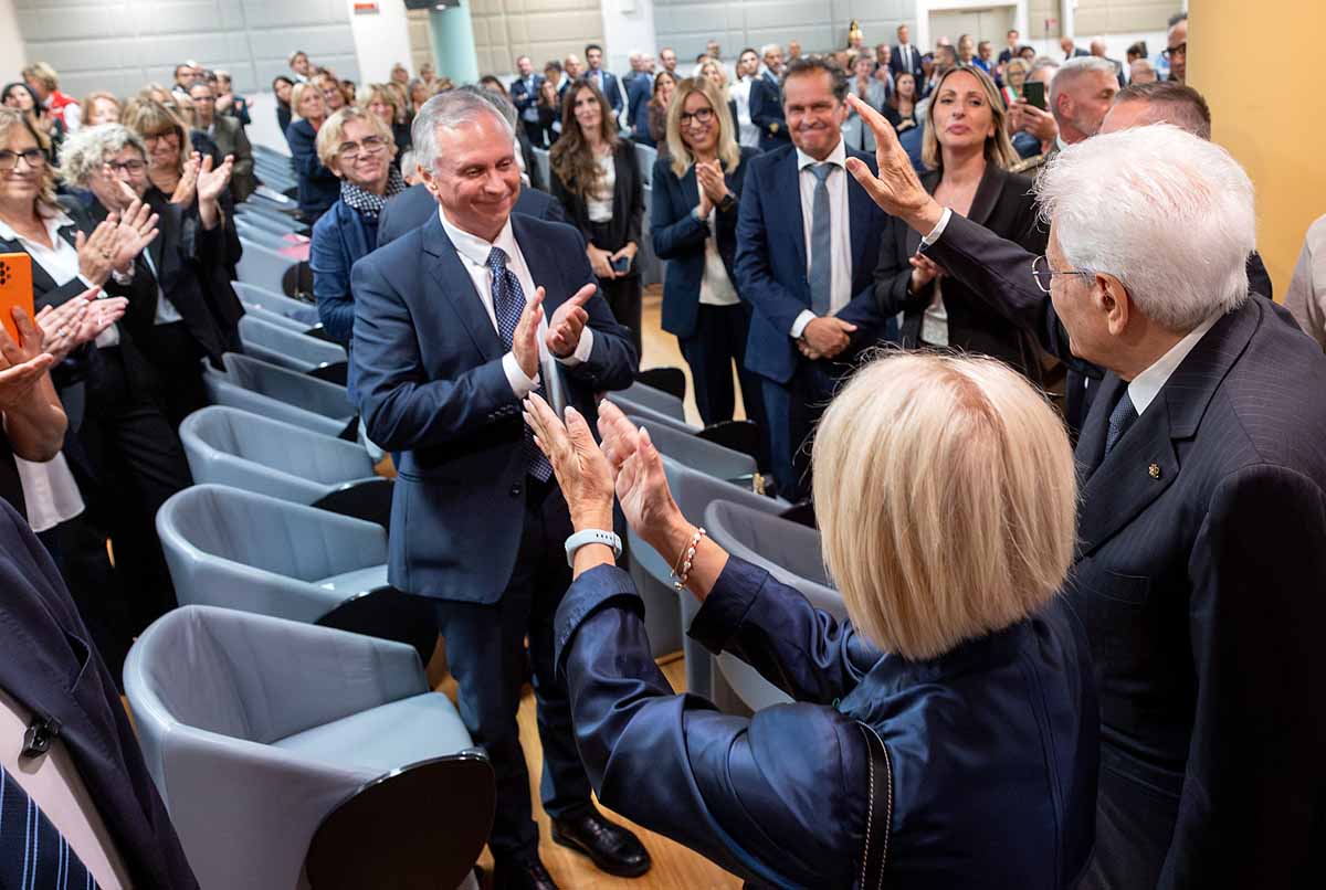 Grosseto - Il Presidente Sergio Mattarella al termine della cerimonia presso il Polo Nuovo dell’Ospedale Misericordia, oggi 17 settembre 2026.
(Foto di Paolo Giandotti - Ufficio per la Stampa e la Comunicazione)