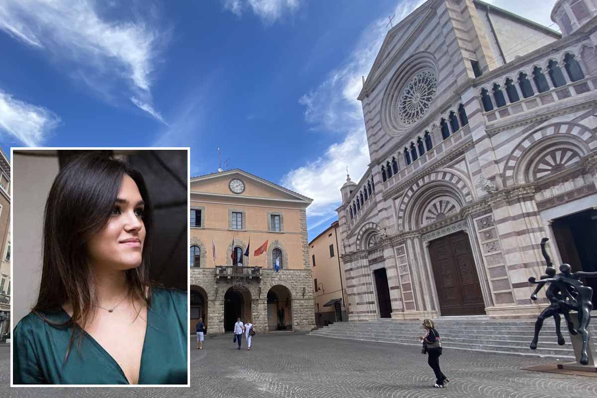 Viola Lamioni e il centro storico di Grosseto