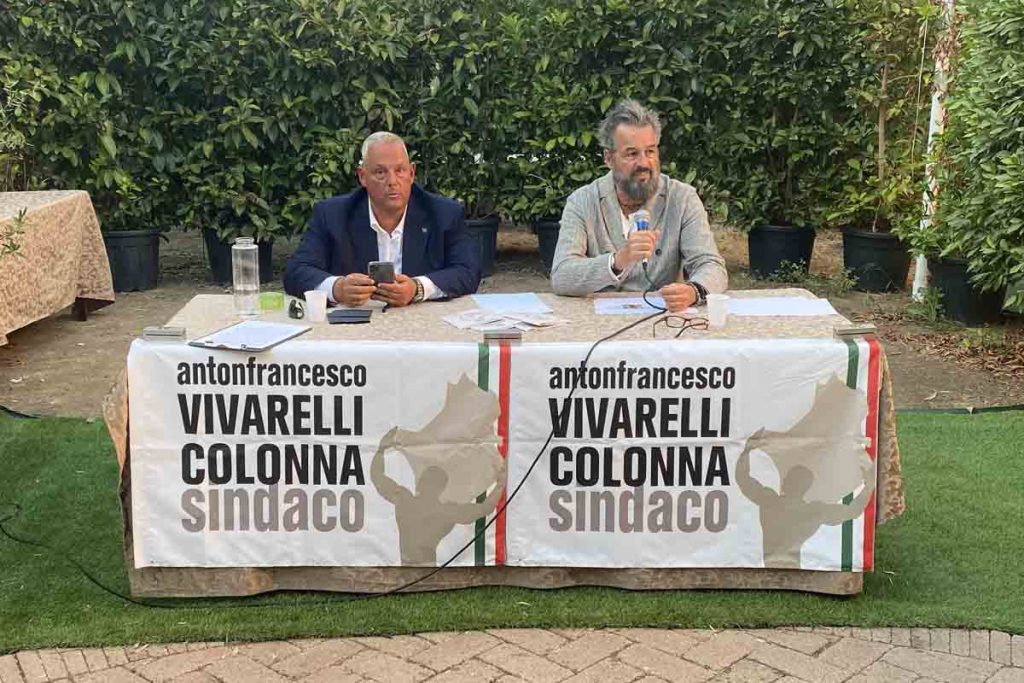Roberto Baccheschi e Antonfrancesco Vivarelli Colonna alla presentazione della lista
