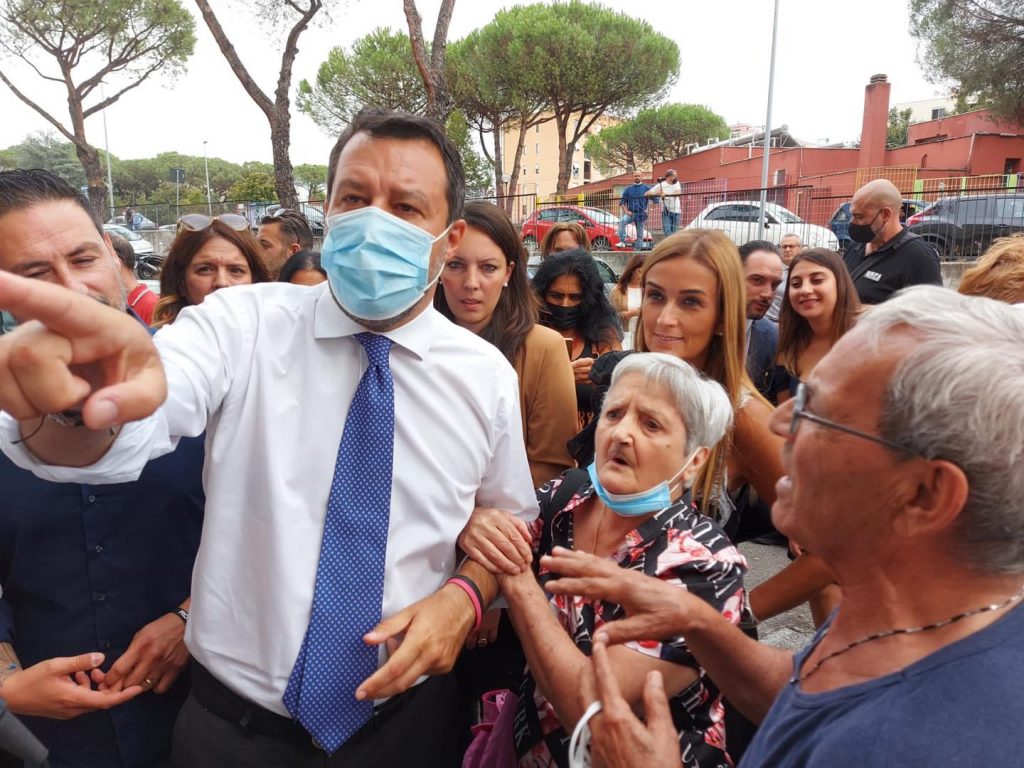 Matteo Salvini durante la campagna elettorale