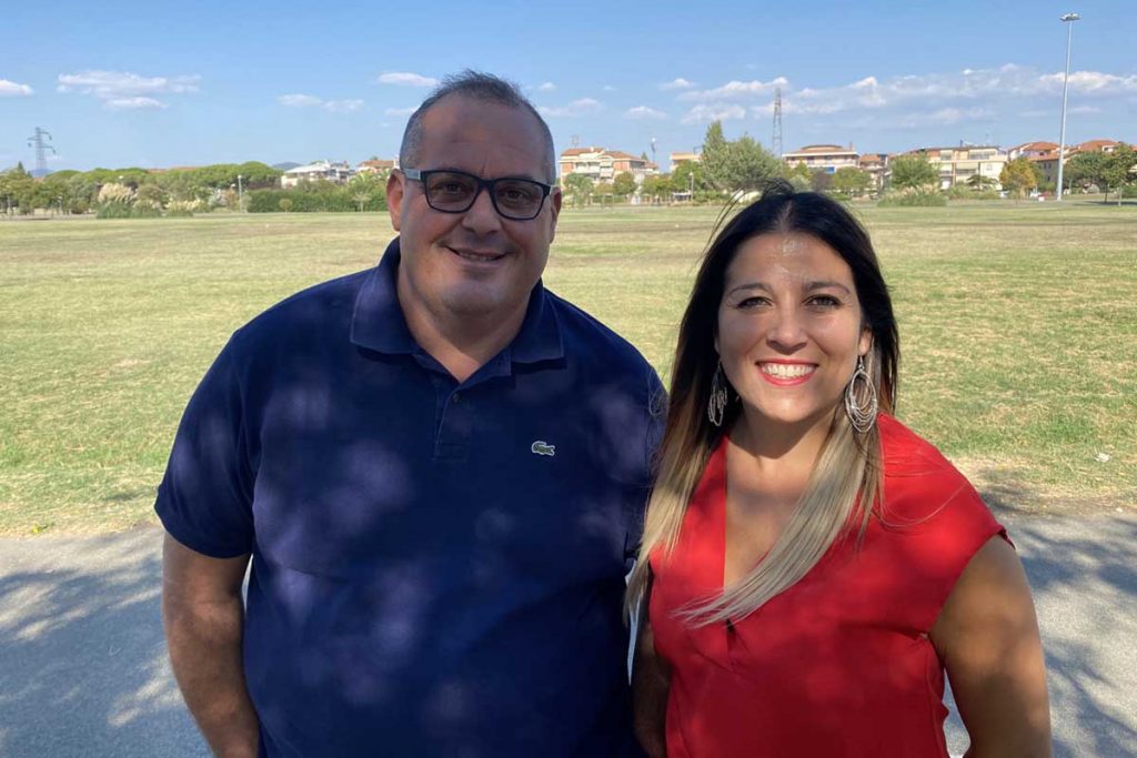 Rinaldo Carlicchi e Emilia Tammaro, candidati con la lista che sostiene Valerio Pizzuti