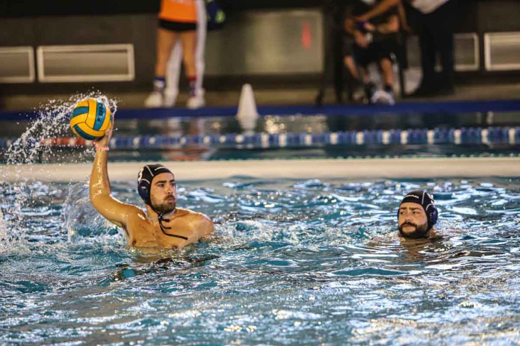 Cristian Marchini in acqua