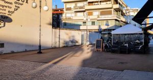 I lavori già eseguiti in una traversa di via Roma