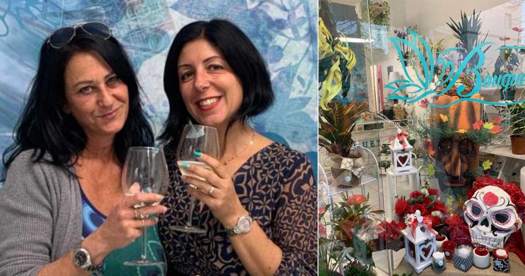 Silvia Mosca, Alice Totti e la vetrina del negozio di fiori Bouquet