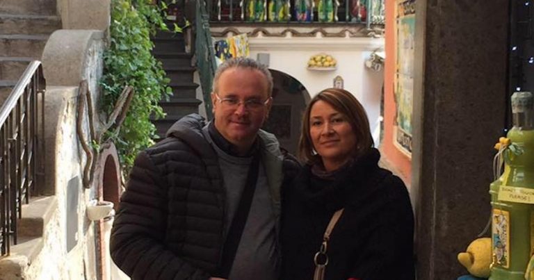 Una bella immagine di Marco Tonini con la moglie