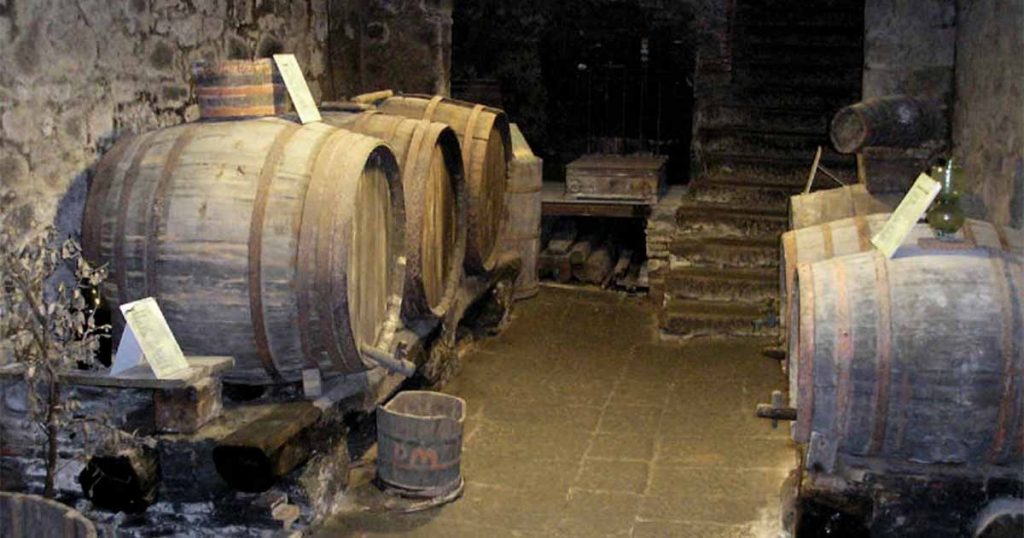 Una sala del Museo del vino di Roccastrada