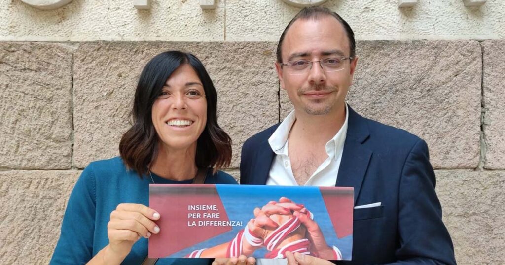 Melania Morelli con il sindaco Andrea Benini