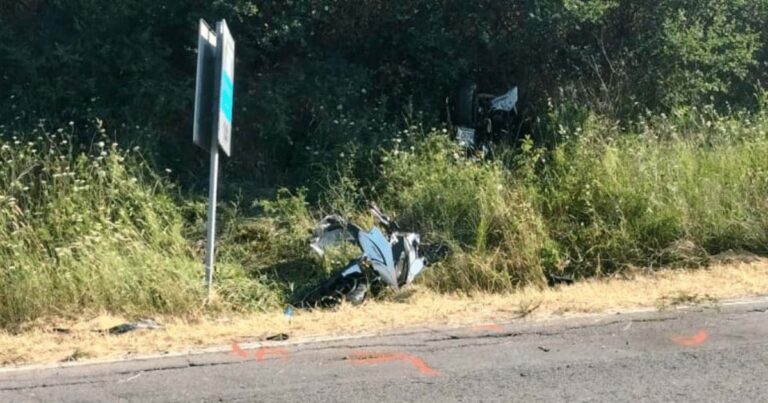 La Yamaha spezzata in due