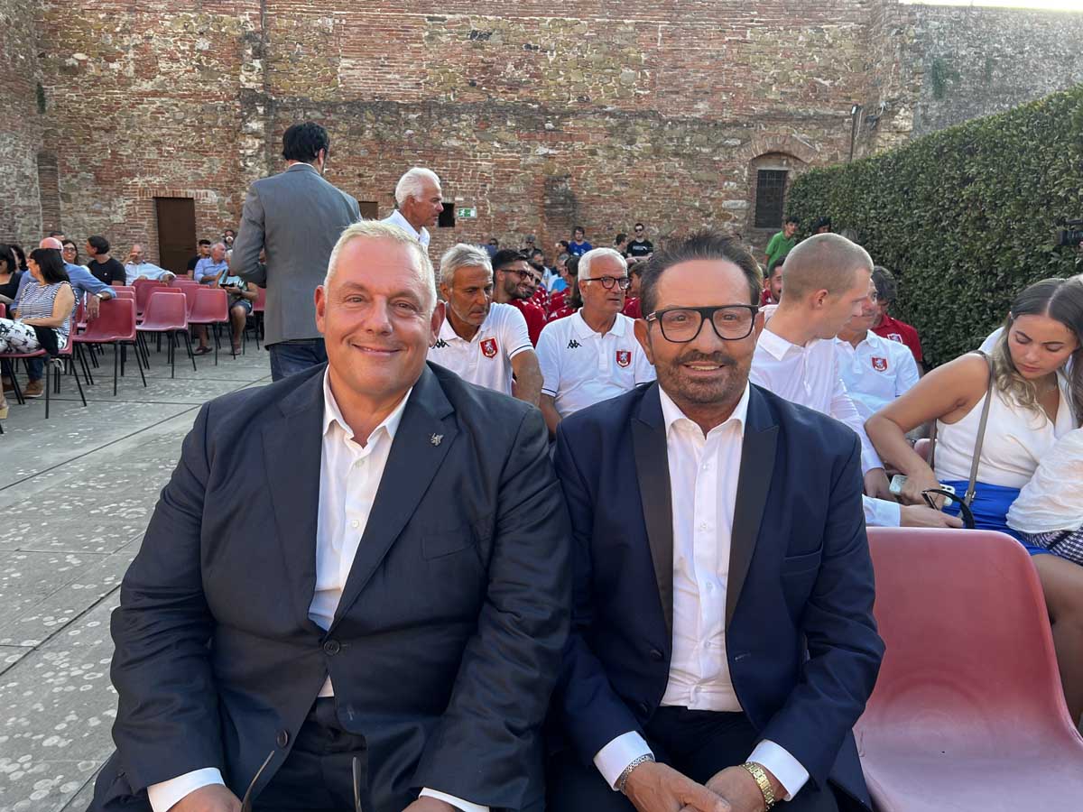 Il sindaco Vivarelli Colonna con il presidente Di Matteo