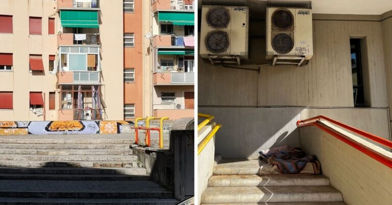 L'accampamento abusivo nel palazzo Cosimini