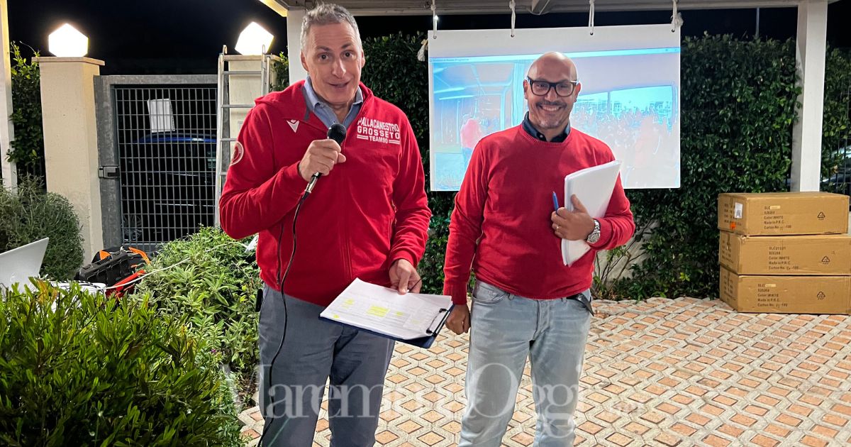 Pallacanestro Grosseto: al Guadagnoli Fish Express la presentazione. Il presidente Luca Giannini e il ds Riccardo Donnini @maremmaoggi