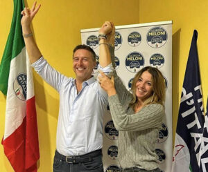 Fabrizio Rossi e Simona Petrucci esultano per l'elezione