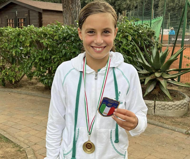 Rachele Saleppico, campionessa toscana di tennis Under 11