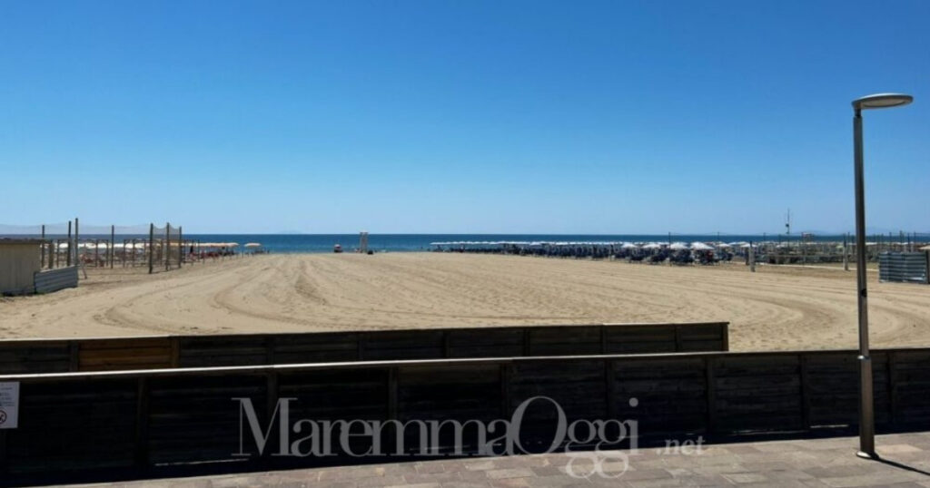 La spiaggia oggetto della nuova concessione a Marina di Grosseto