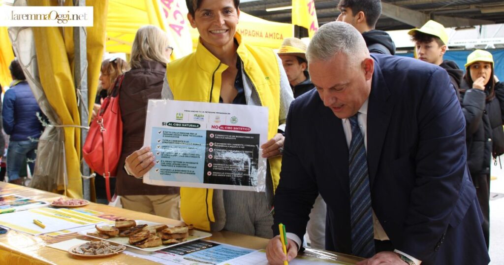 Il sindaco Vivarelli Colonna firma la petizione contro il cibo sintetico