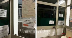 L'ingresso del distretto sanitario di Barbanella