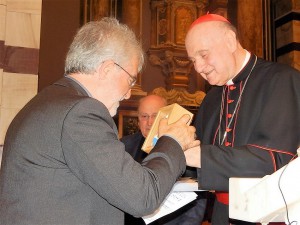 Angelo Comastri con il vescovo emerito di Grosseto, Rodolfo Cetoloni