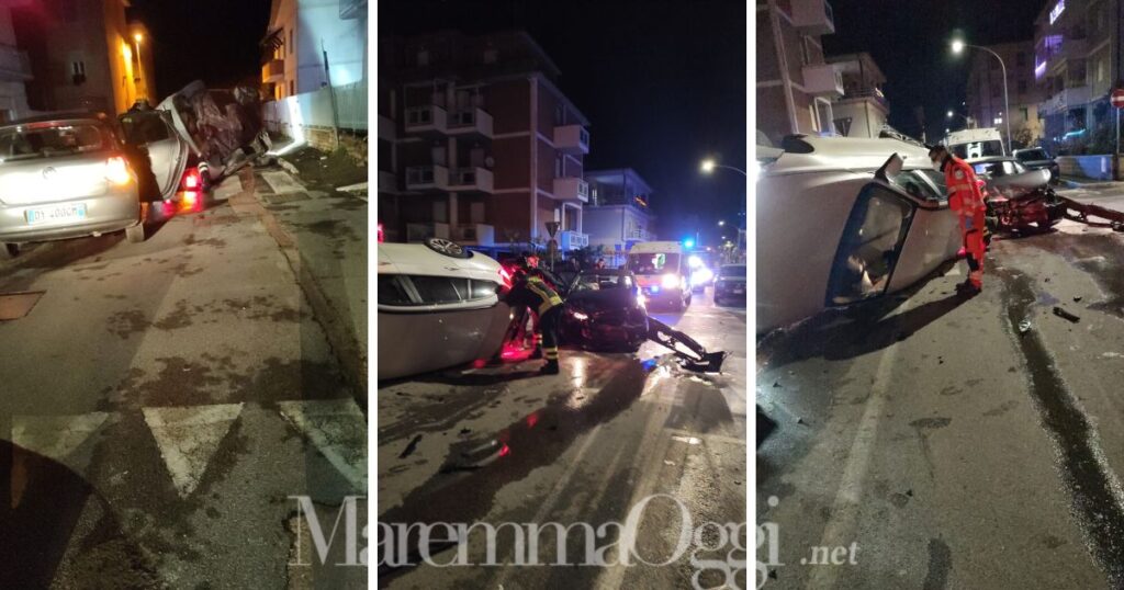 Alcune immagini dell'incidente in via Sicilia