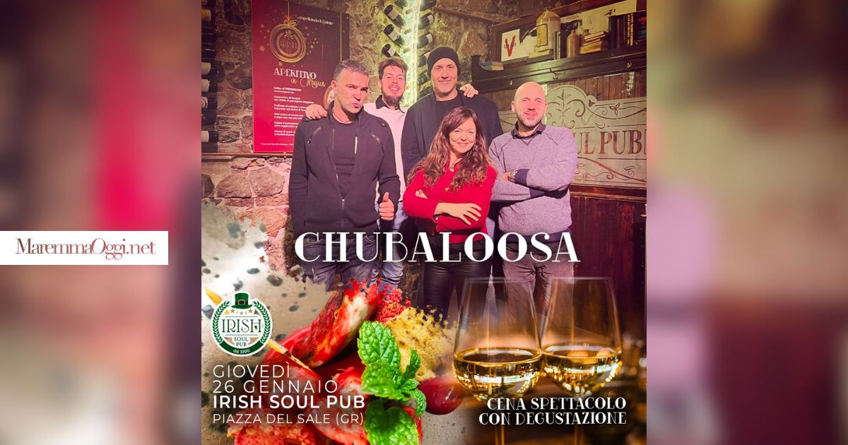 Giovedì 26 chubaloosa all'Irish pub