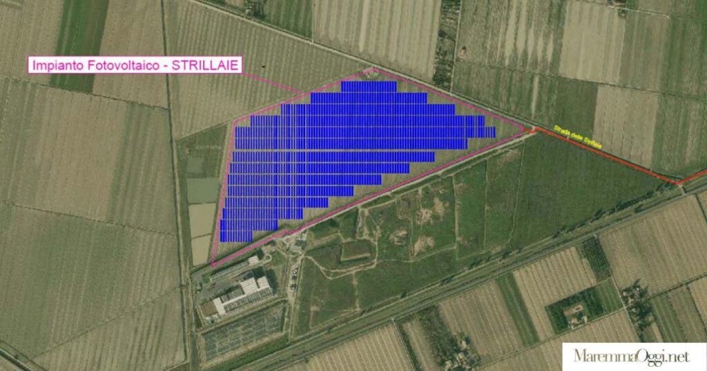 Il mega impianto fotovoltaico viene accanto alla discarica delle Strillaie