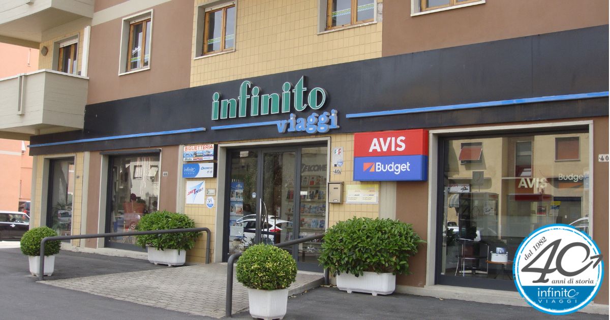 La sede di Infinito Viaggi, in via Telamonio