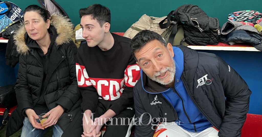 Damiano Rosichini al torneo al Cimabue con babbo Roberto e mamma Roberta