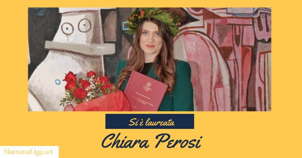Chiara Perosi, neo dottoressa in farmacia, si è laureata a Siena