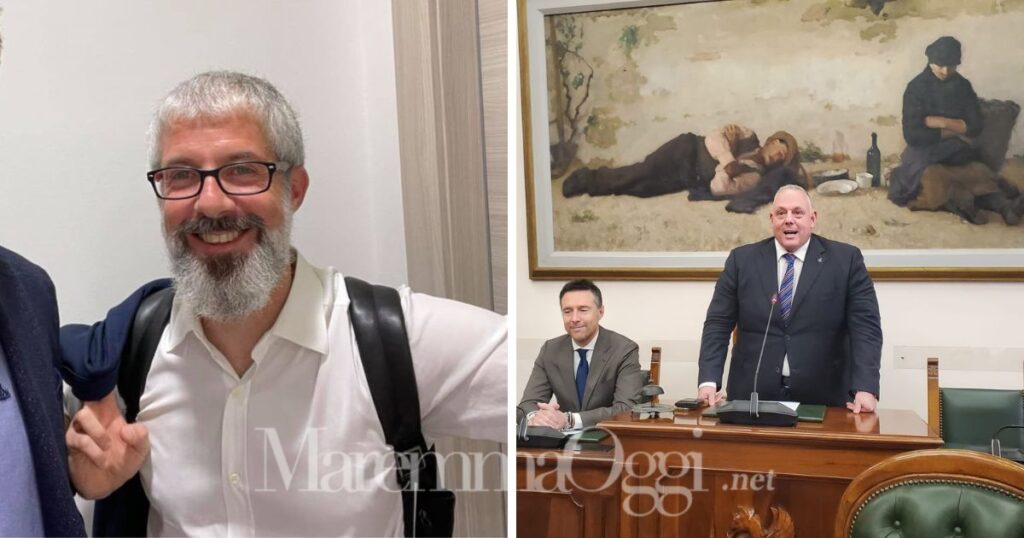 Il sindaco Antonfrancesco Vivarelli Colonna (e Fabrizio Rossi) e il consigliere Carlo De Martis