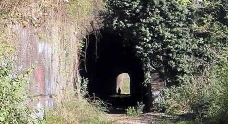 Una galleria della ferrovia Orbetello-Porto Santo Stefano