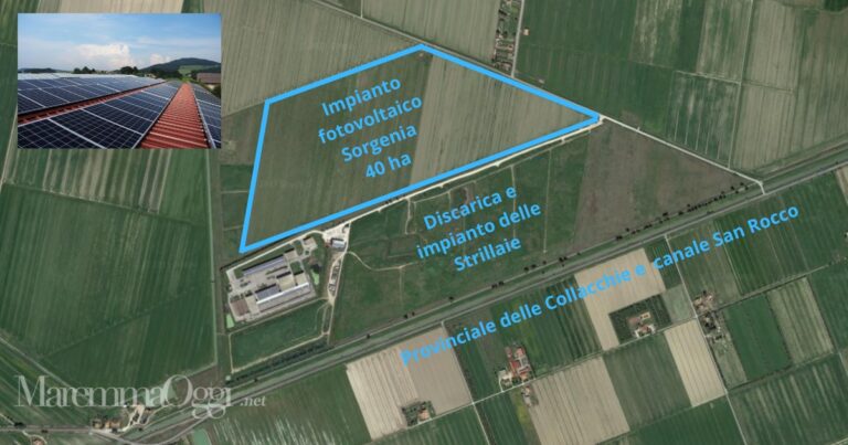 L'impianto fotovoltaico in progetto alle Strillaie, 40 ettari pronti entro il 2024