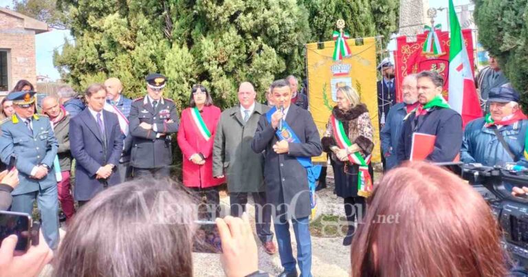 Un momento della commemorazione dei Martiri di Maiano Lavacchio @MaremmaOggi