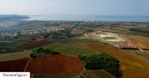 Una veduta dall'alto dell'ippodromo dei Pini