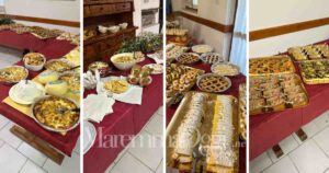 Il buffet preparato dagli ospiti di Vallerotana