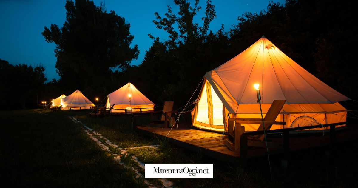 Tende in un glamping