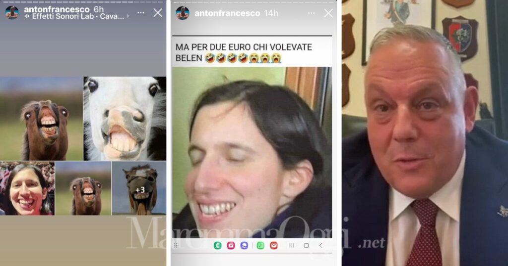 Le storie Instagram di Antonfrancesco Vivarelli Colonna sulla Schlein