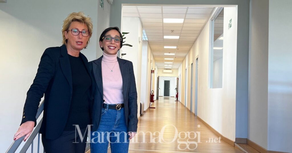 Stefania Ricci e la responsabile marketing di Aurelia Antica, Martina Guadalti, dentro il Medical Center