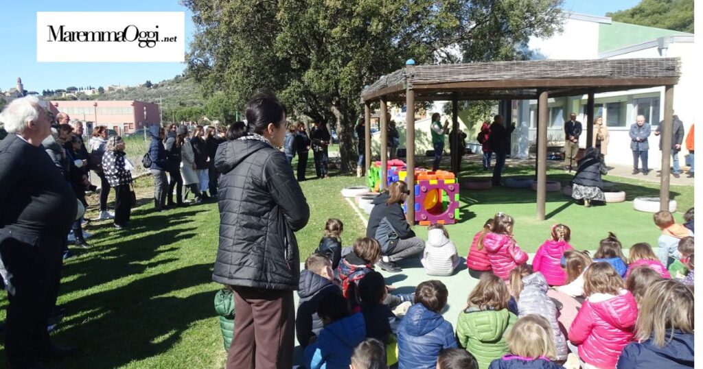 L'inaugurazione del parco giochi dedicato a Lucia Righettini a Castiglione della Pescaia