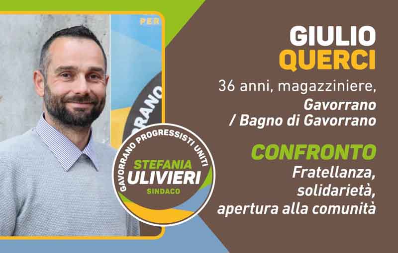 Stefania Ulivieri sindaco, candidato Giulio Querci