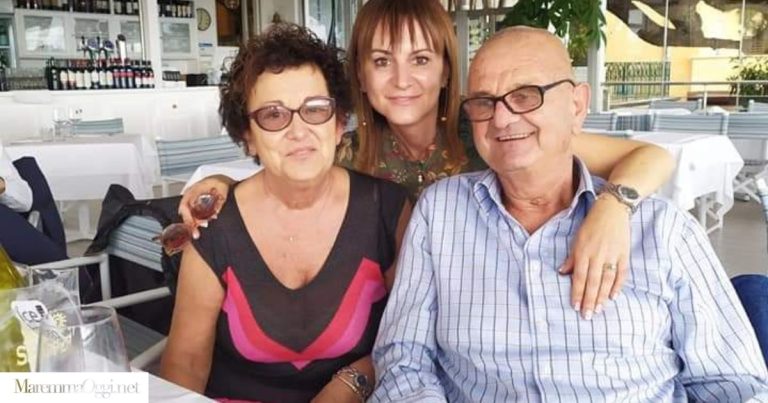 Mauro Armini con la moglie Franca e la figlia Federica