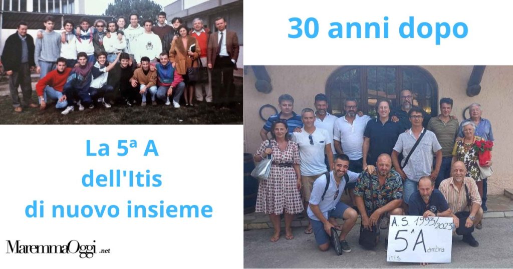 Trent'anni dopo, la classe quinta A Ambra dell'Itis nel 1993 e nel 2023