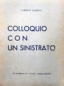 La copertina del libro di Alberto Lauretti
