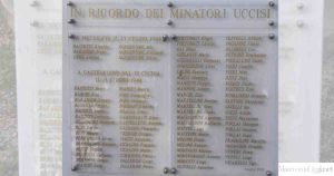 La lapide con i nomi dei martiri