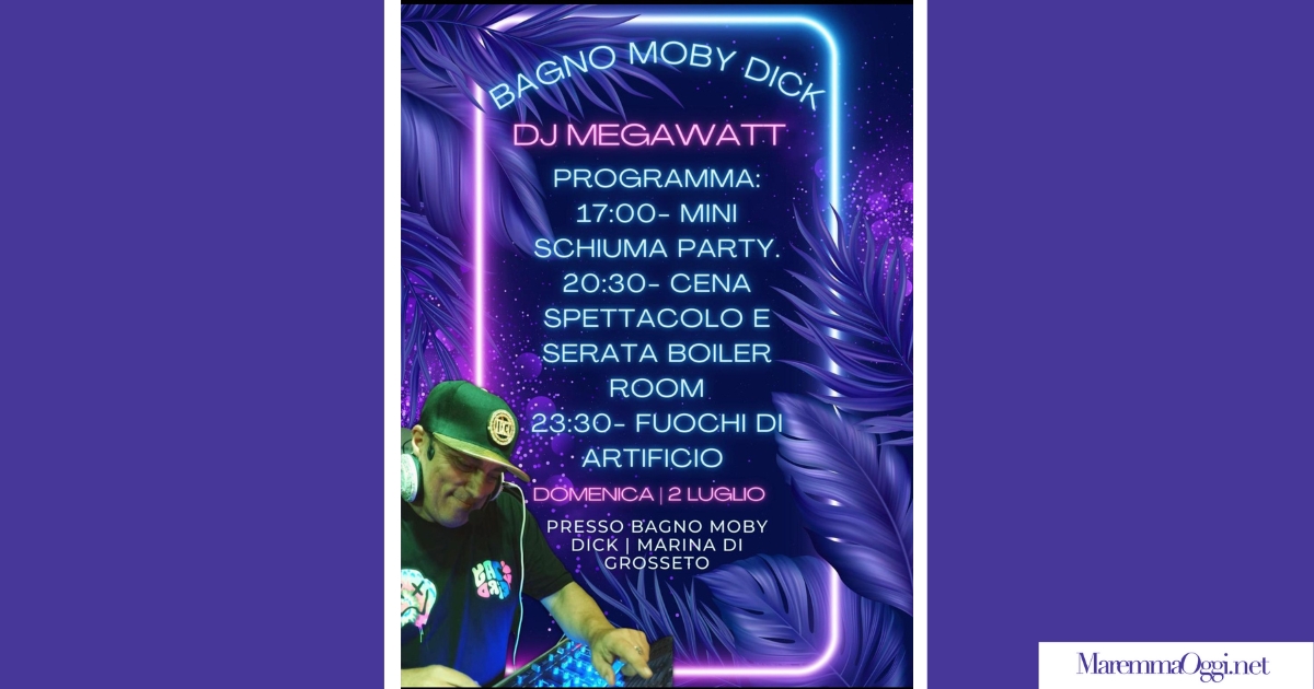 Dj Megawatt al Moby Dick