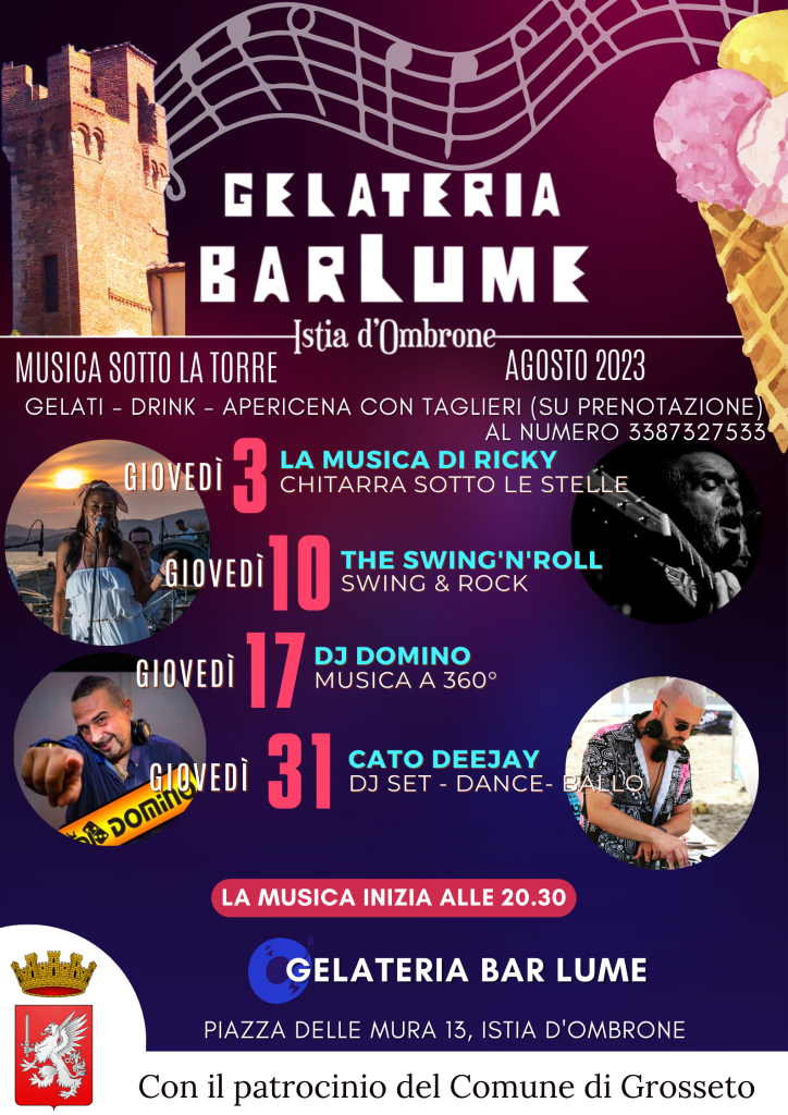 Gelateria bar lume eventi agosto 2023