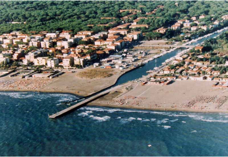 Il canale di San Rocco prima della realizzazione del Porto della Maremma