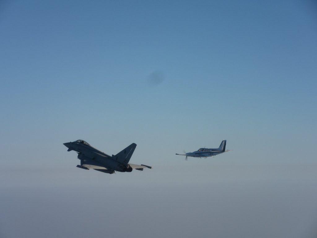 Eurofighter, intercettazione velivolo