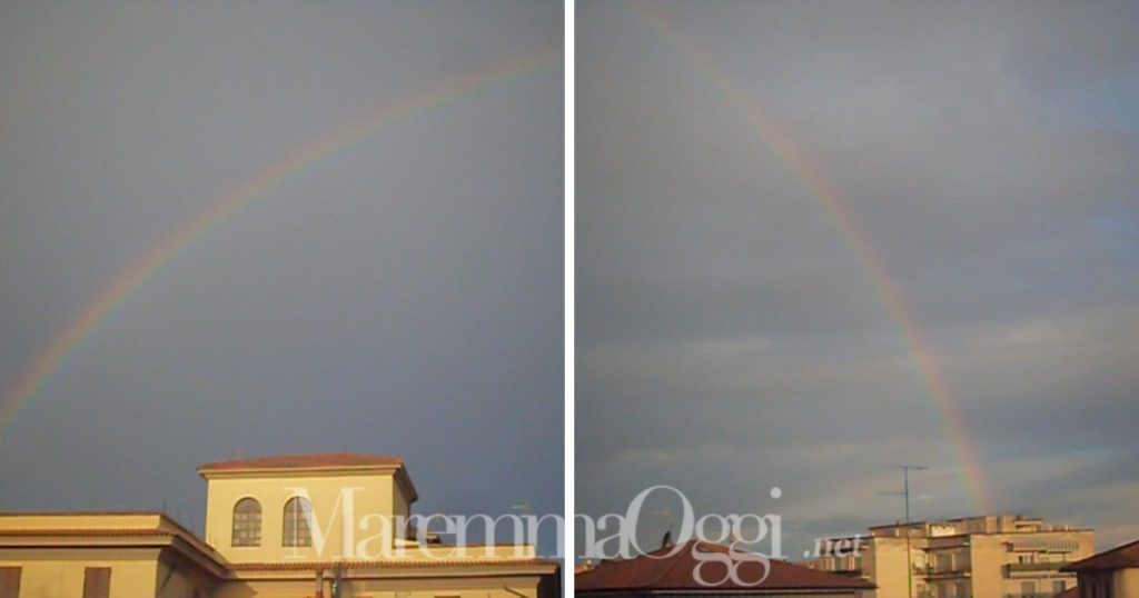 Due fermi immagine dell'arcobaleno, dal video di Antonio Tronconi