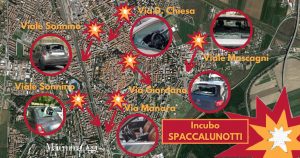 Spaccalunotti, torna l'incubo: ecco una mappa con gli ultimi casi avvenuti in città