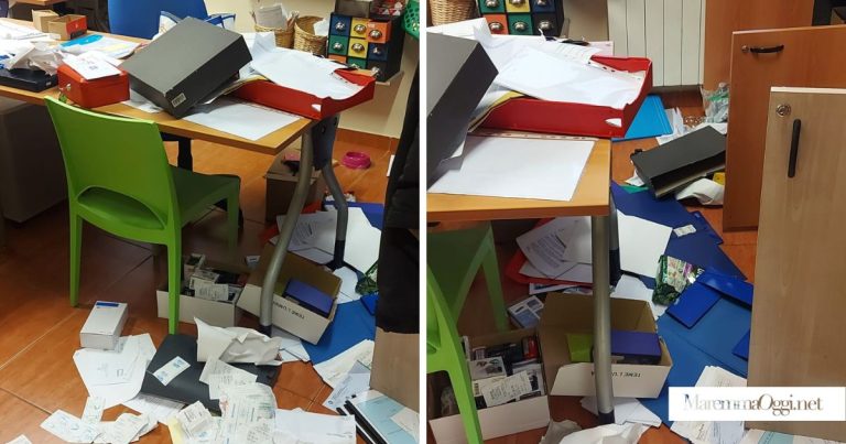 L'ufficio della Fondazione Il Sole messo a soqquadro dai ladri